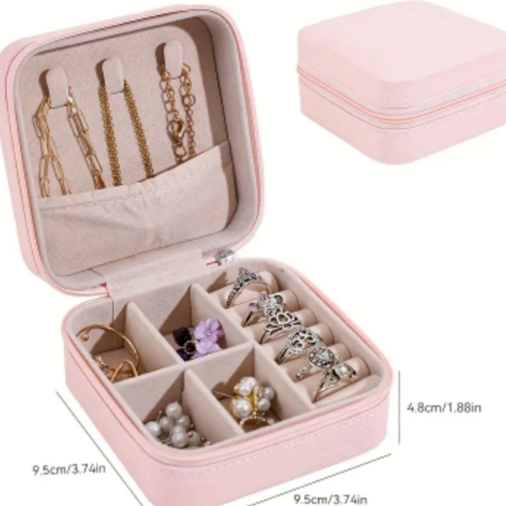 2/$30 NEW Multi Grid Portable Elegant Jewelry Box Gift Organizer (#056)